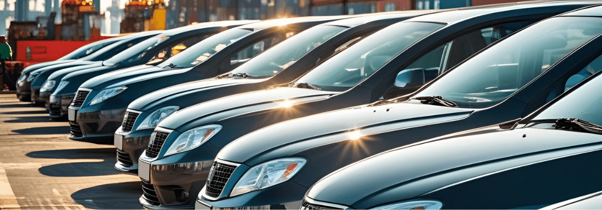 整然と並べられた車