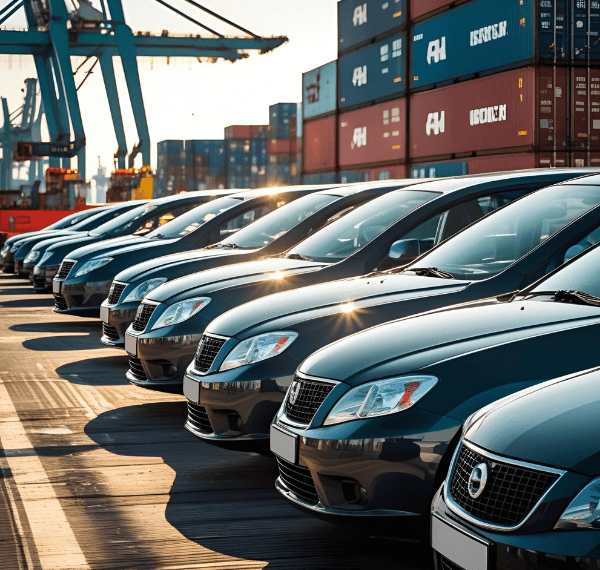 整然と並べられた車