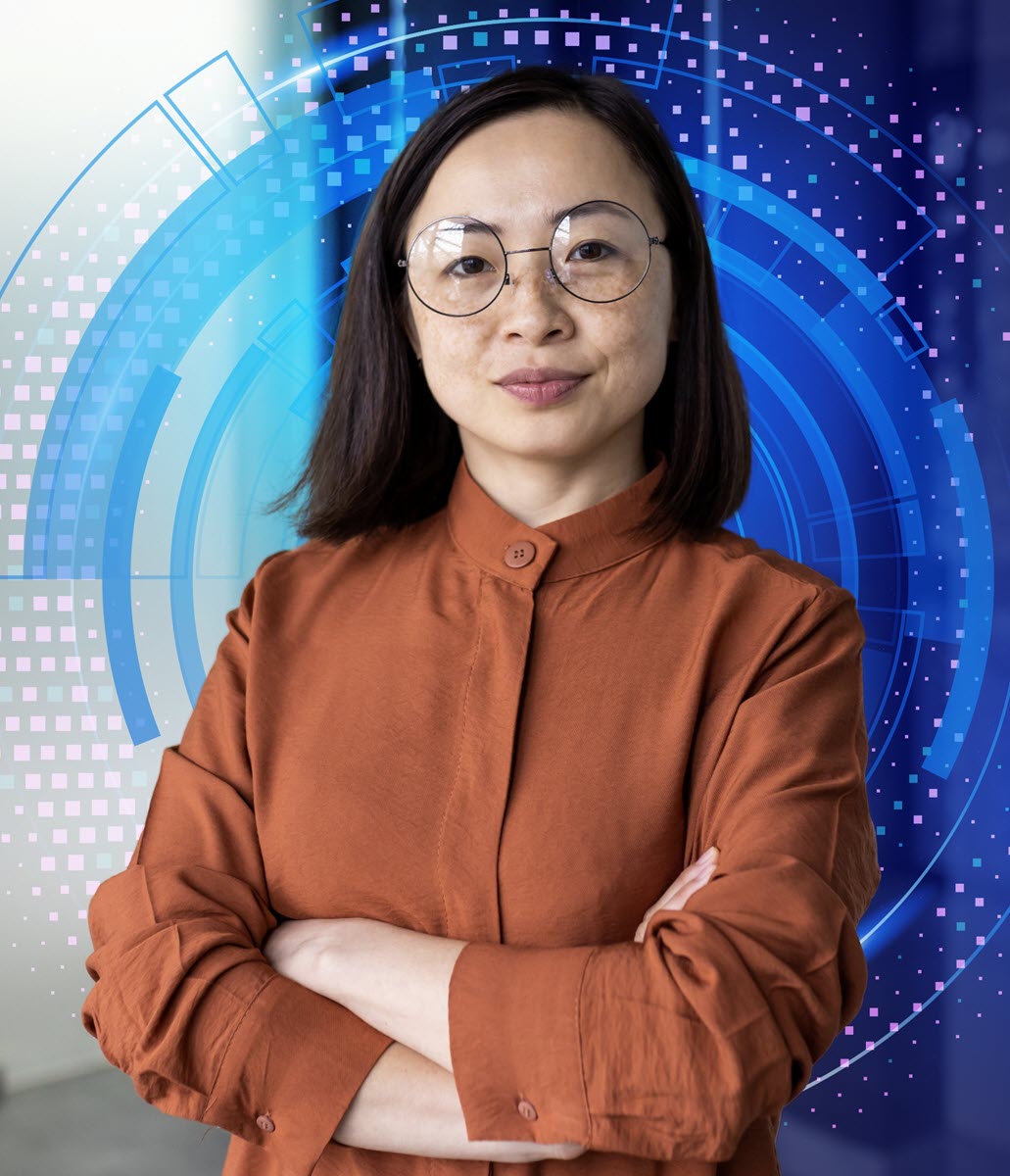 眼鏡をかけた女性